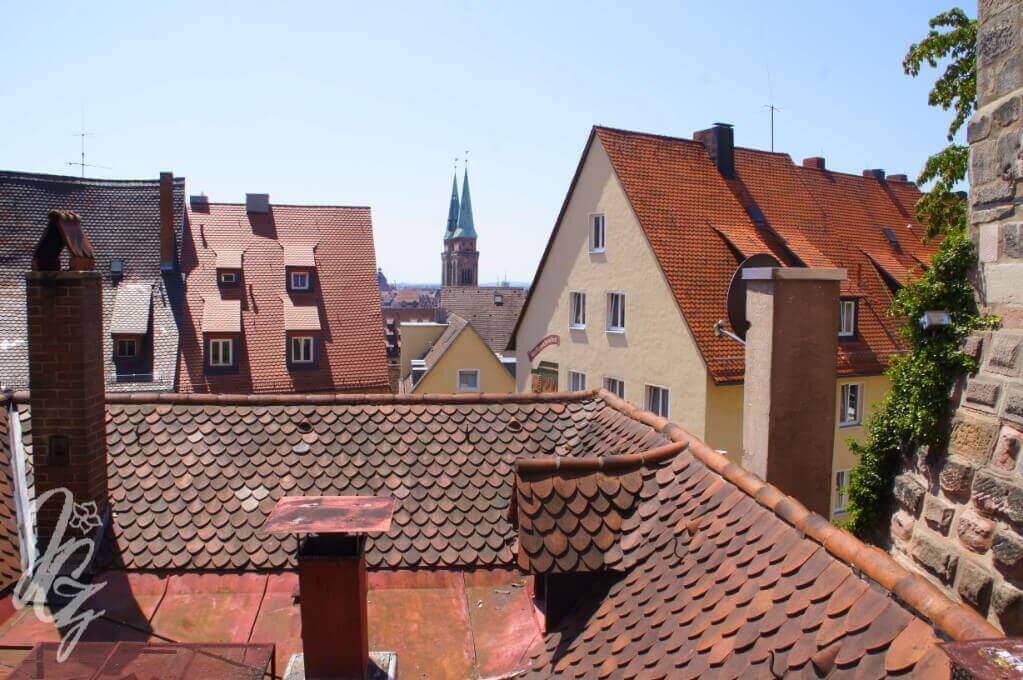 View over rooftops in Nuremberg