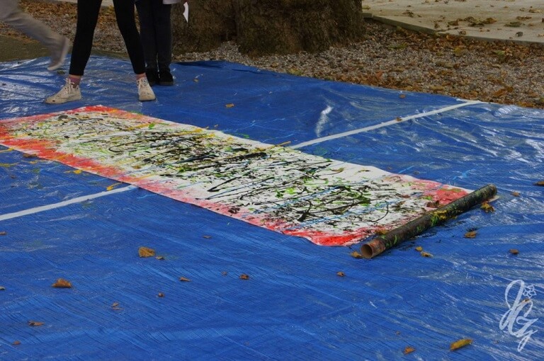 Experiments with paint in the garden at Tate Britain