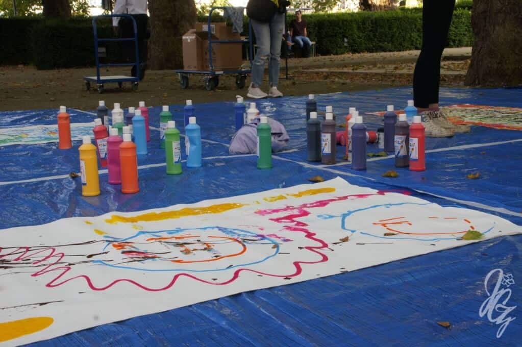 Experiments with paint in the garden at Tate Britain