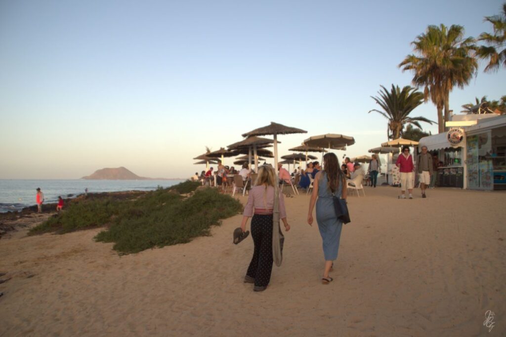 Walking along the beach in Corralejo