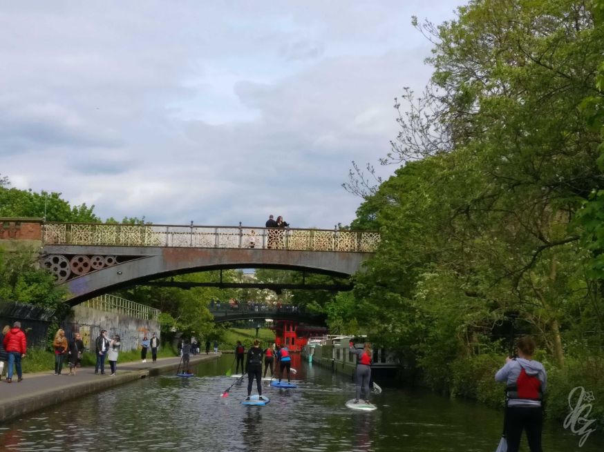 Paddle boarding in Regents Park