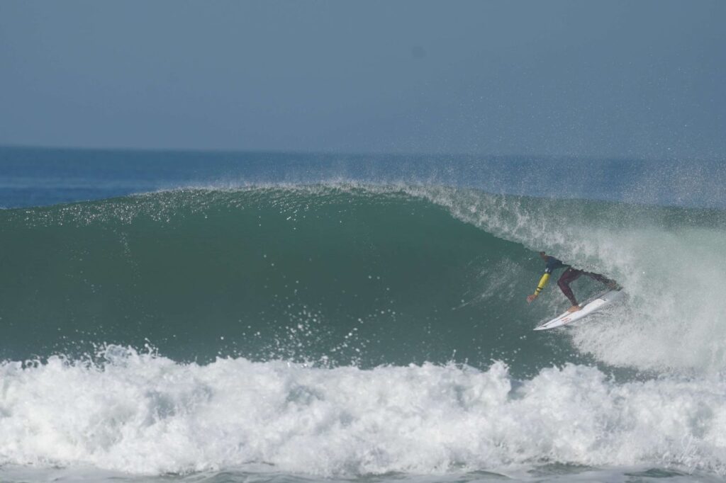 Surfer Michel Bourez at the Quiksilver Pro France 2019