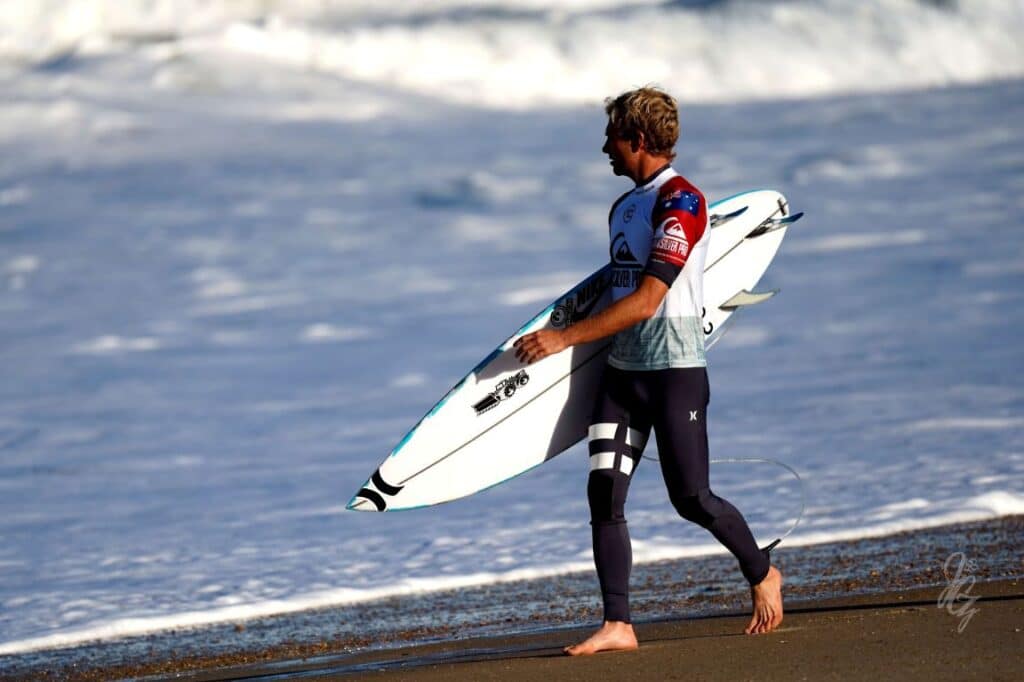 Surfer Adrian Buchan at the Quiksilver Pro France 2019