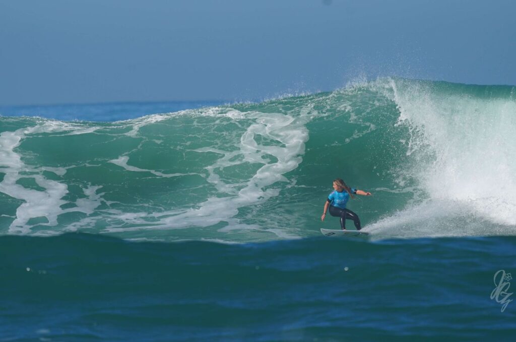 Surfer Caroline Marks at the Roxy Pro France 2019