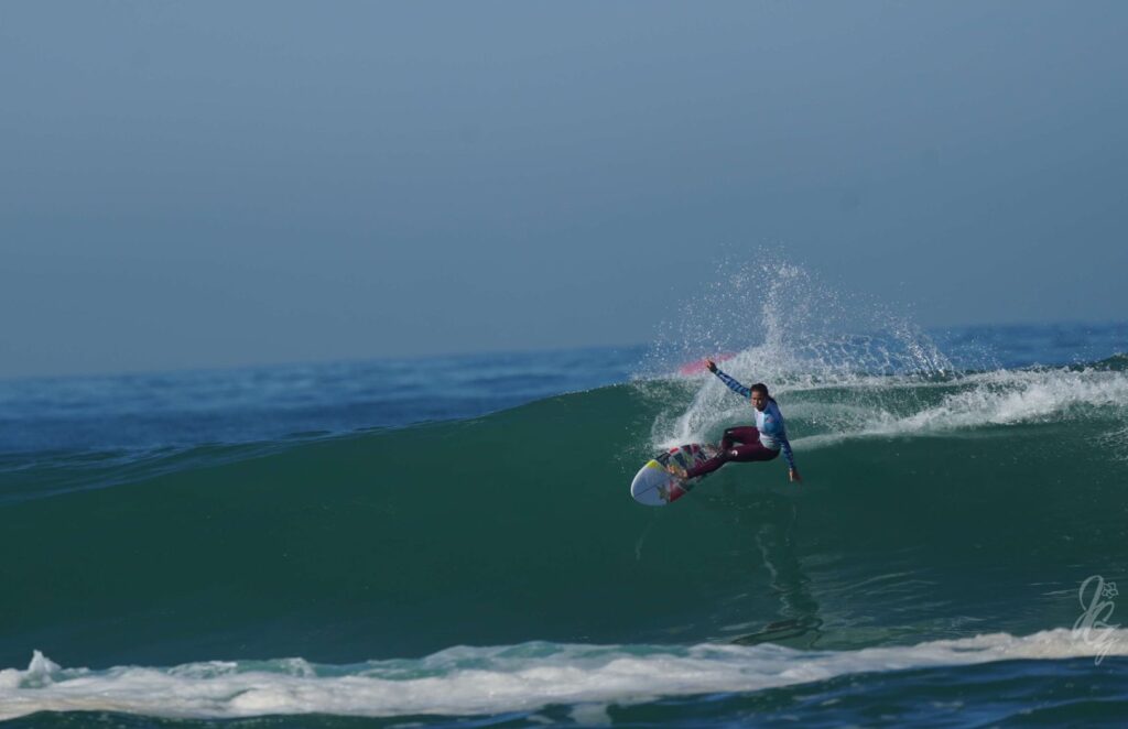 Surfer Courtney Conlogue at the Roxy Pro France 2019