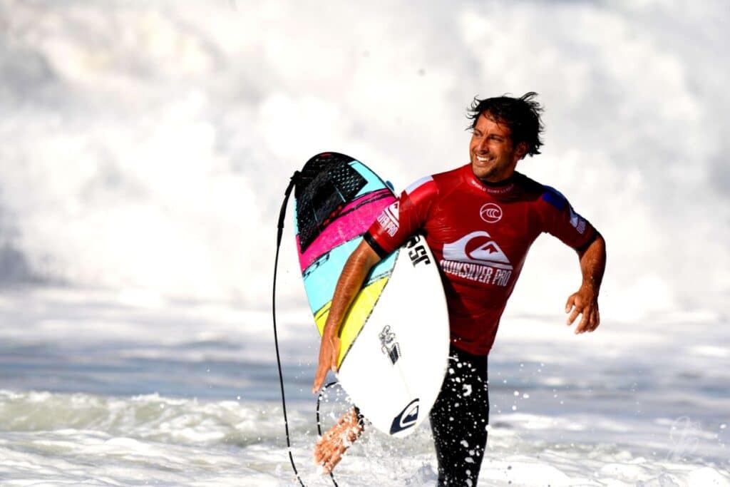 Surfer Jeremy Flores at the Quiksilver Pro France 2019