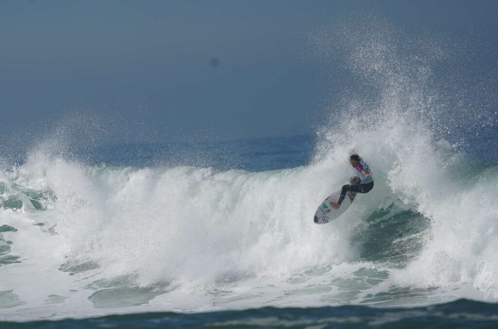 Surfer Johanne Defay at the Roxy Pro France 2019