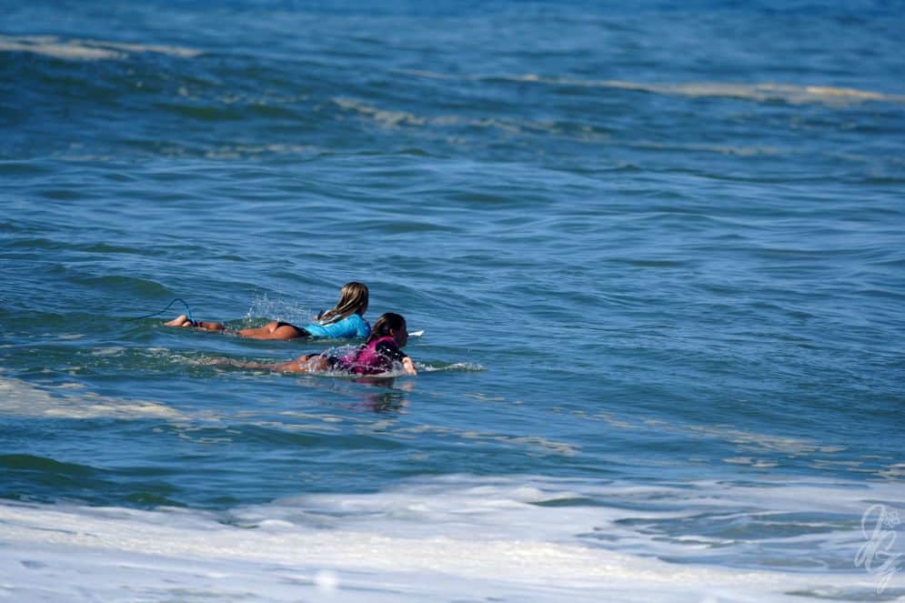 Surfer Caroline Marks at the Roxy Pro France 2019