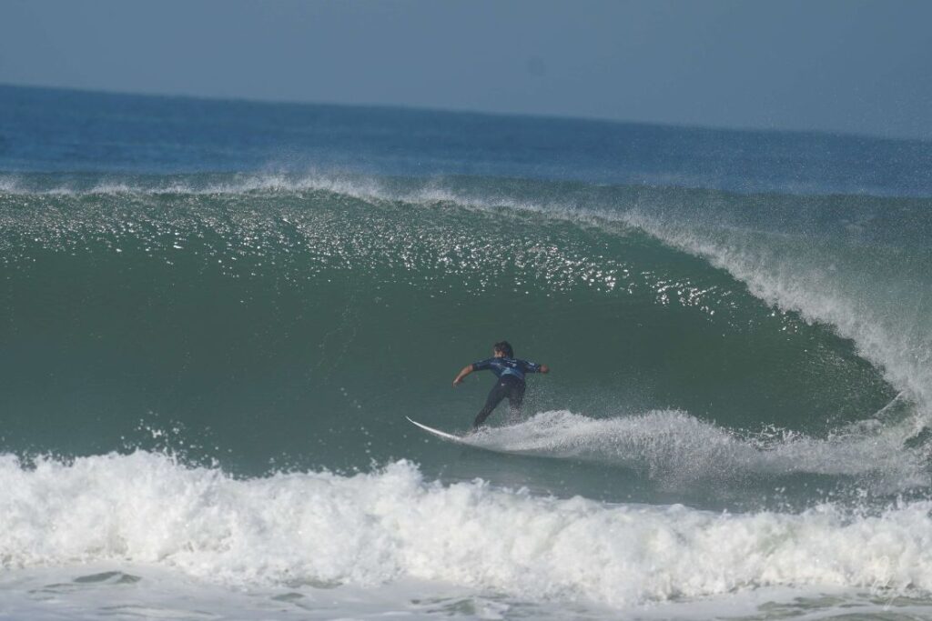 Surfer Seth Moniz at the Quiksilver Pro France 2019