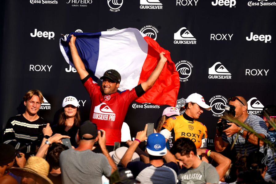 Ceremony after the Quiksilver Pro France 2019