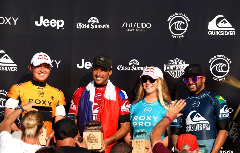 Ceremony after the Quiksilver Pro France 2019