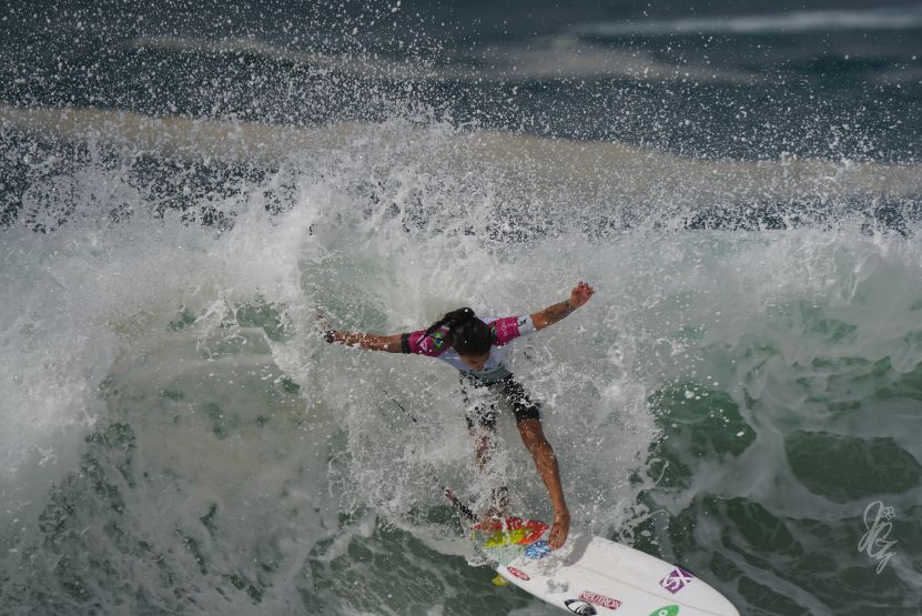 Surfer Silvana Lima at the Roxy Pro 2019