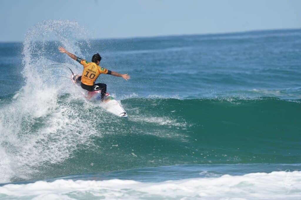 Surfer Gabriel Medina at the Quiksilver Pro 2019