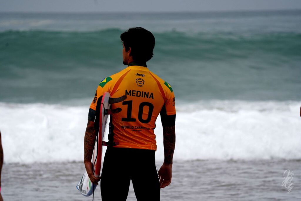 Surfer Gabriel Medina at the Quiksilver Pro France 2019