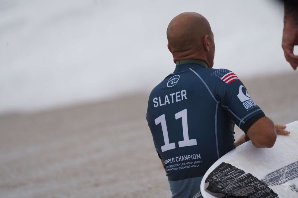 Surfer Kelly Slater at the Quiksilver Pro France 2019