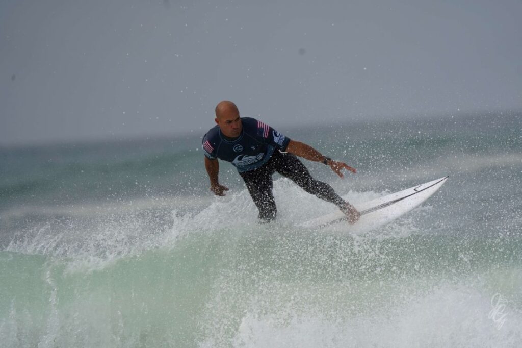 Surfer Kelly Slater at the Quiksilver Pro France 2019
