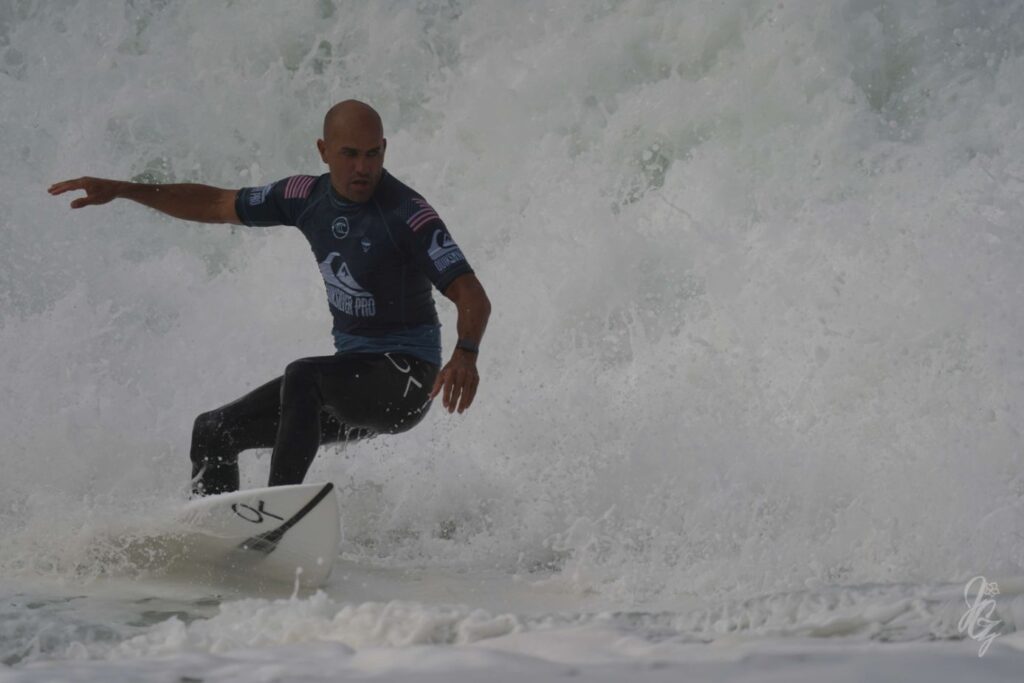 Surfer Kelly Slater at the Quiksilver Pro France 2019
