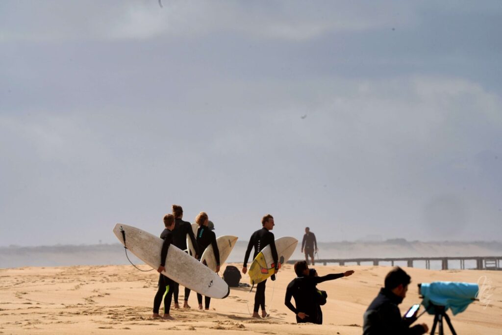 Surfers at La Graviere