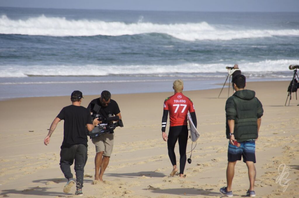 Surfer Filipe Toledo at the Quiksilver Pro 2019