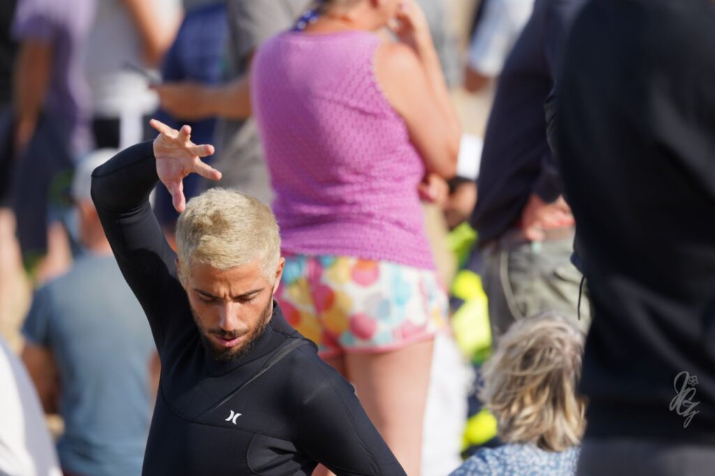 Surfer Filipe Toledo at the Quiksilver Pro 2019