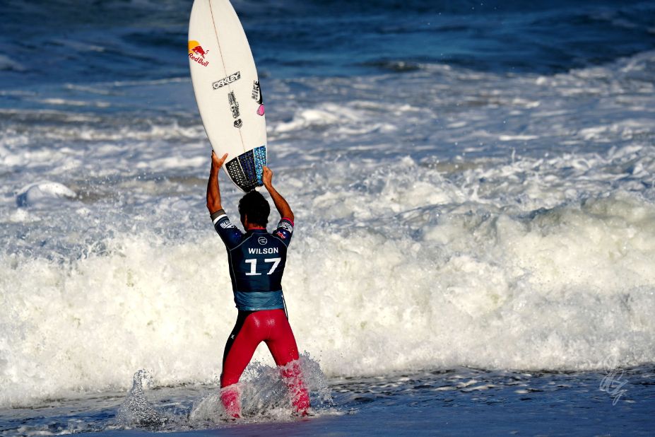 Surfer Julian Wilson at the Quiksilver Pro France 2019