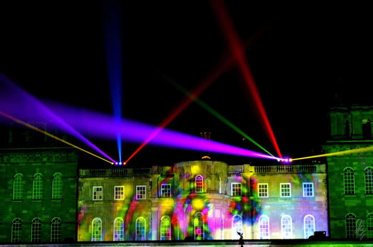 Light show at Blenheim Palace