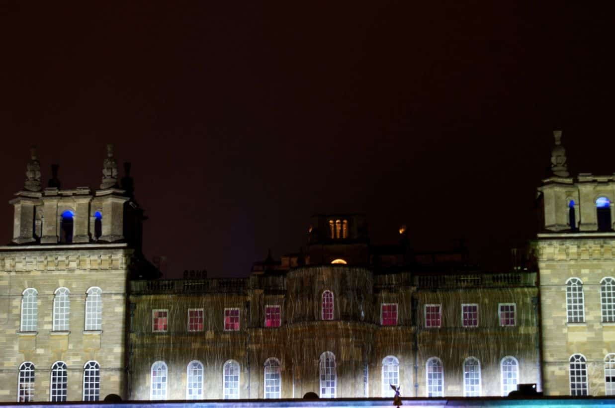 Light show at Blenheim Palace