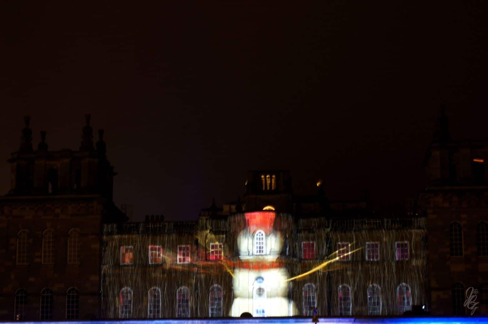 Light show at Blenheim Palace