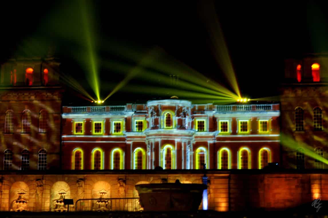 Lights during Christmas at Blenheim Palace