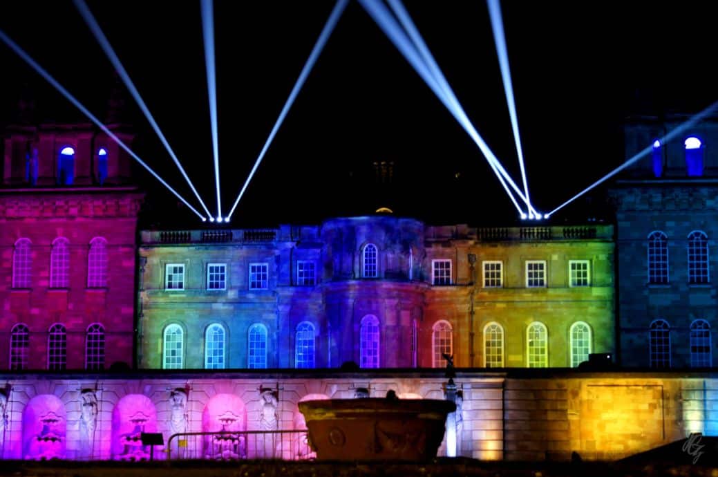 Light show at Blenheim Palace