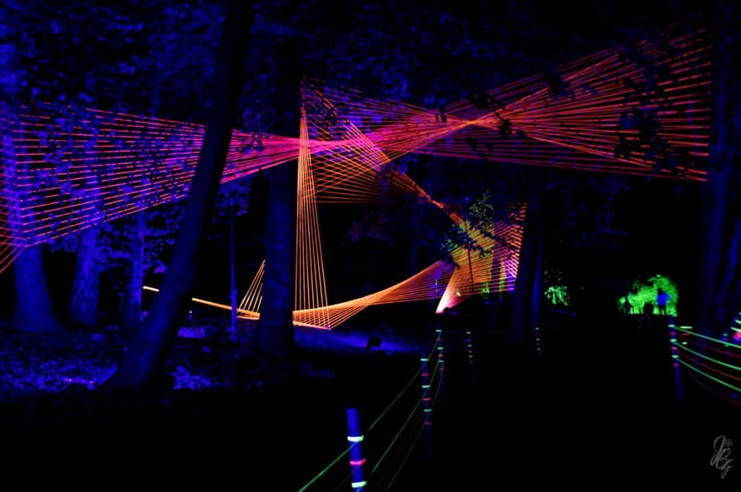 Laser light show at the park at Blenheim Palace