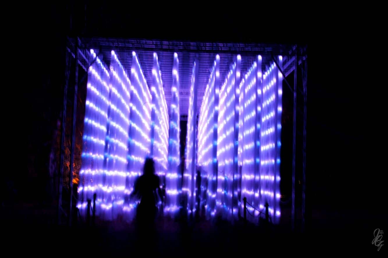 light tunnel at Blenheim Palace