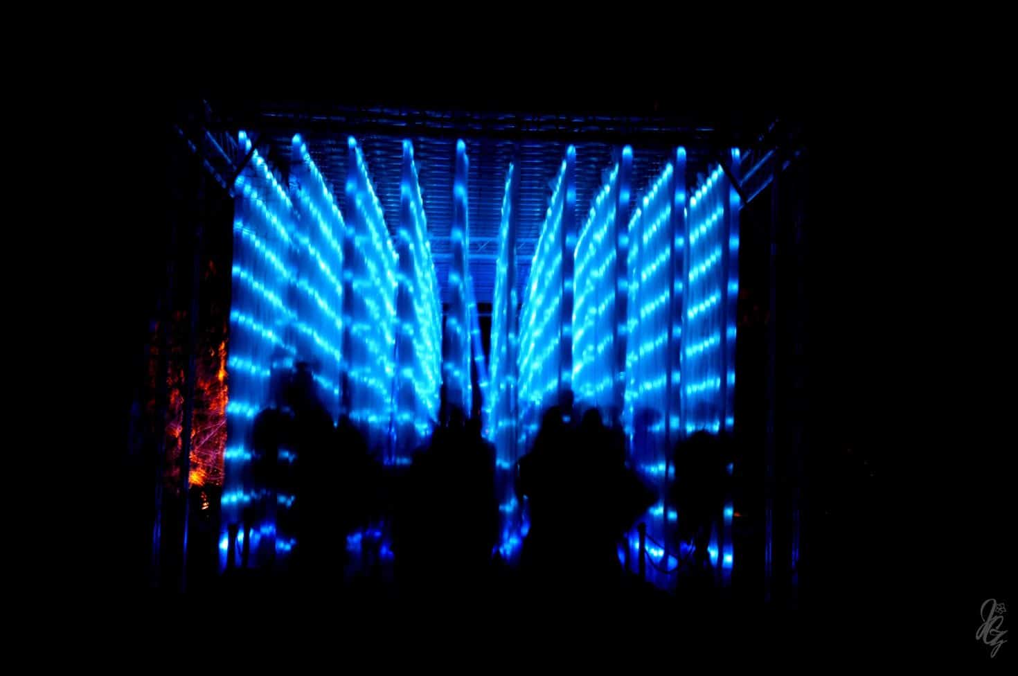 light tunnel at Blenheim Palace