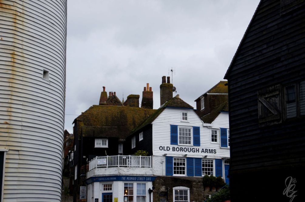 Outside the Mermaid Cafe in Rye