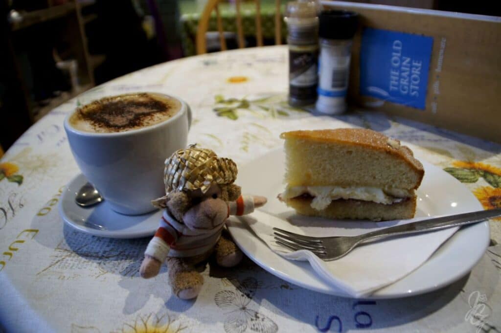 Charlie's coffee break at the Old Grain Store in Rye