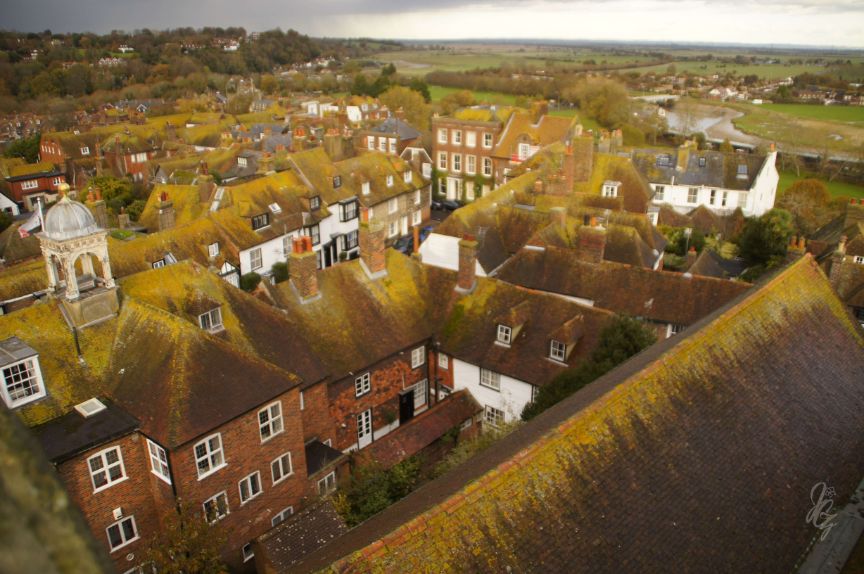 View over Rye from St. Mary's church belltower