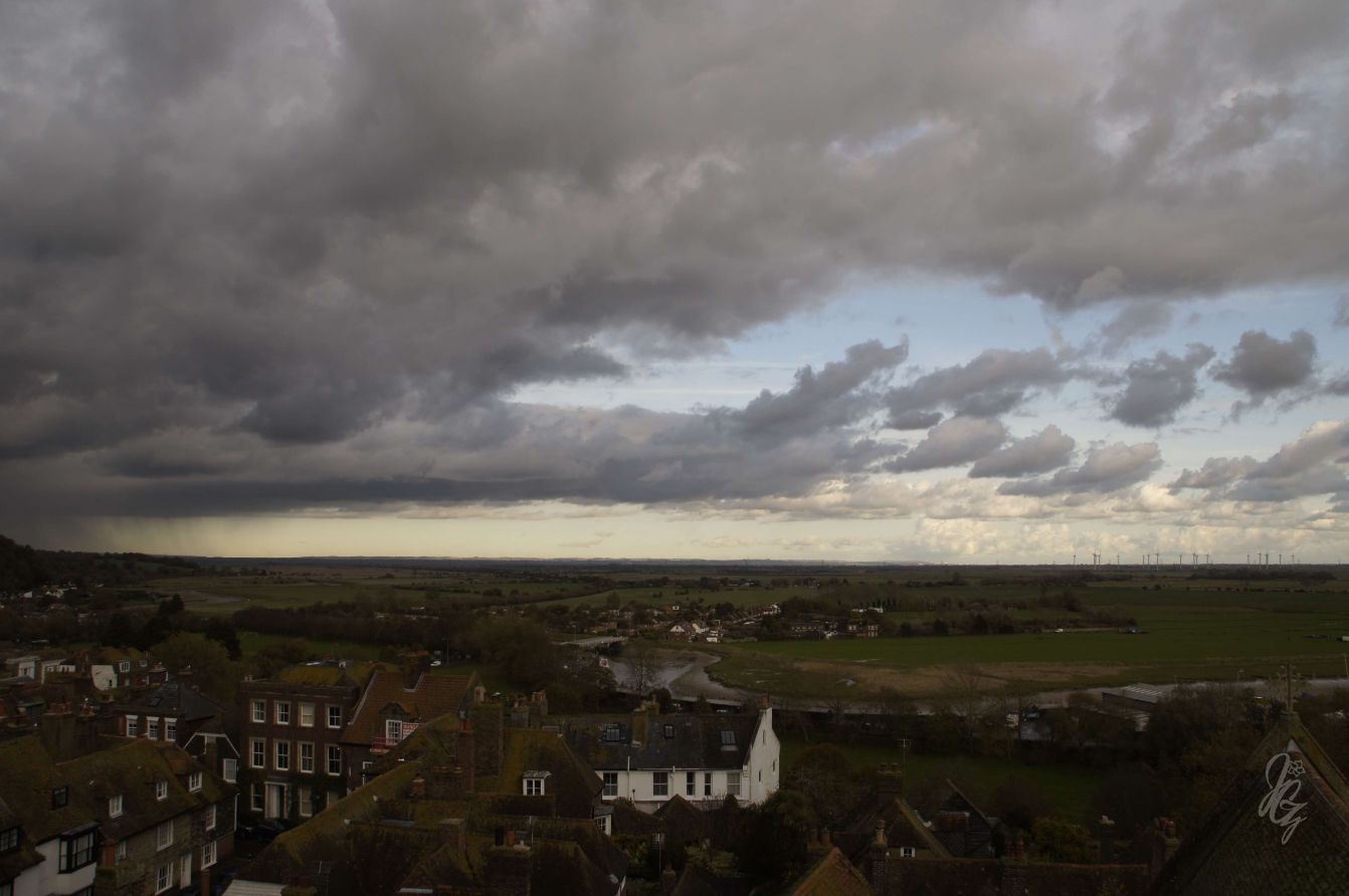 View over Rye from St. Mary's church belltower