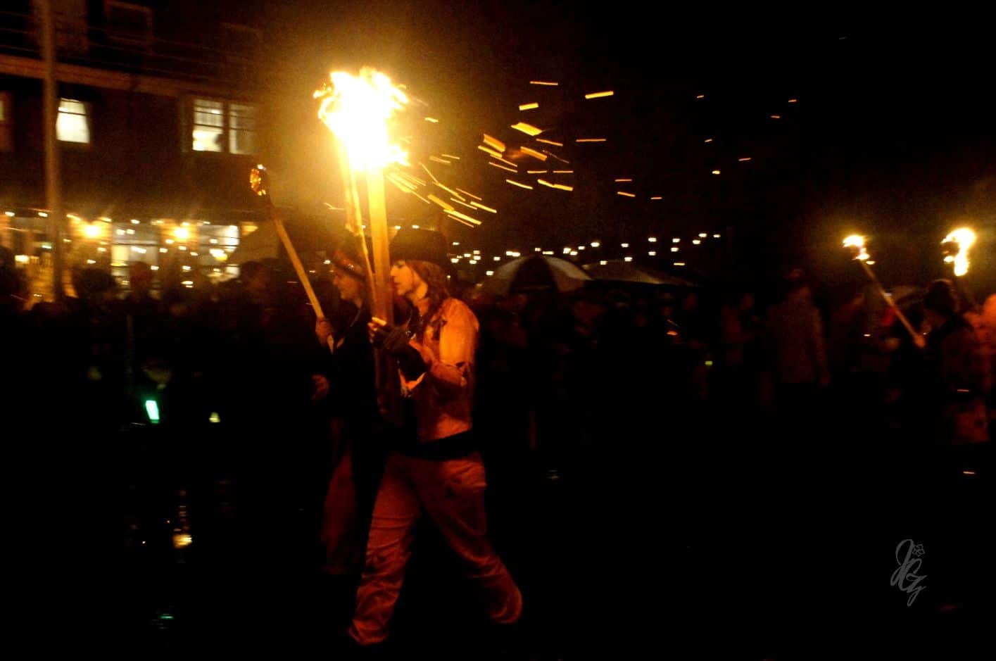 Procession during Bonfire Night in Rye