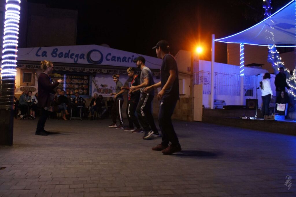 Breakdance performance in Corralejo