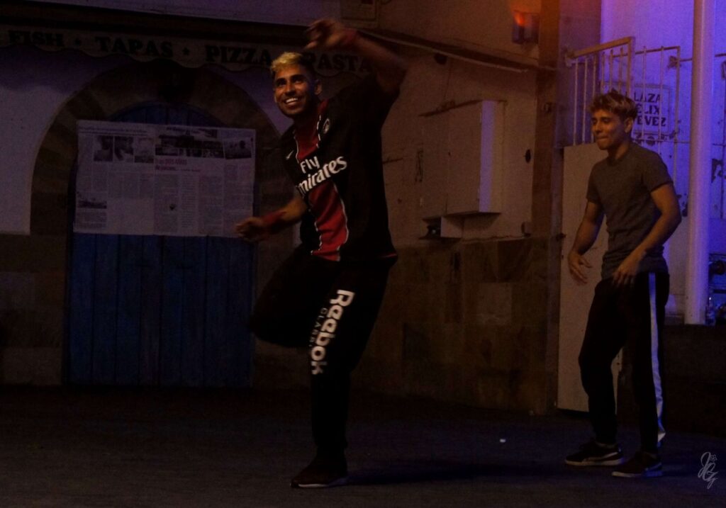 Breakdance performance in Corralejo
