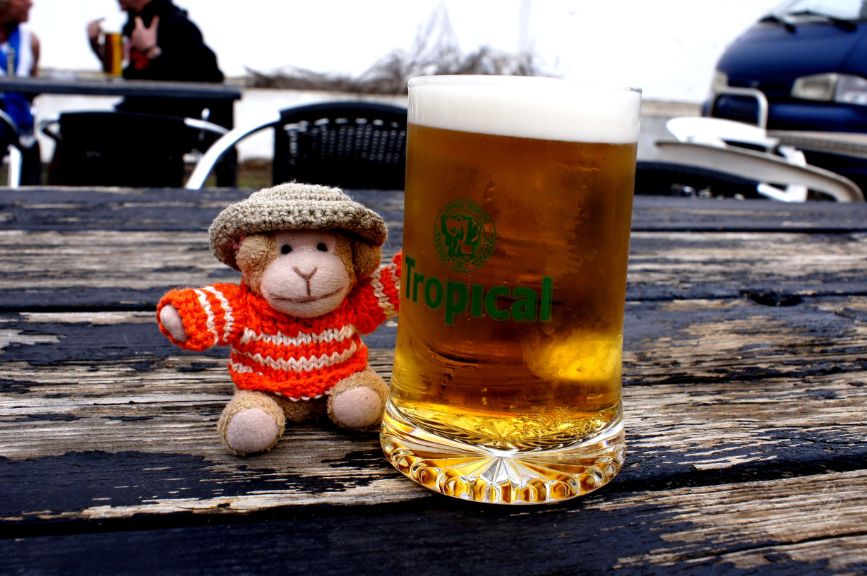 Charlie and a Tropical beer
