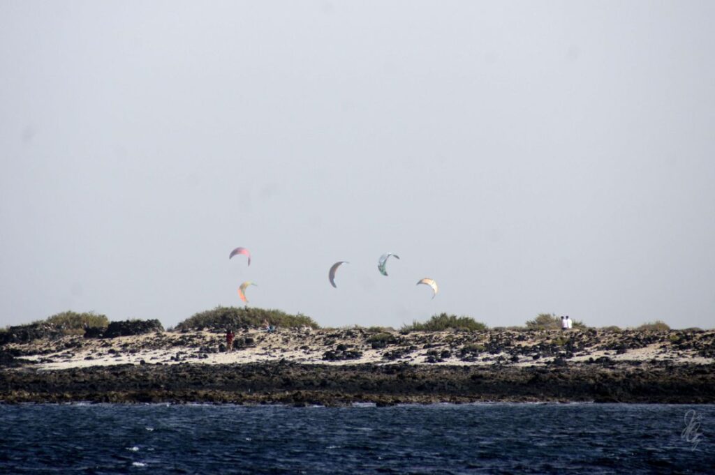 Kite surfers in Corralejo