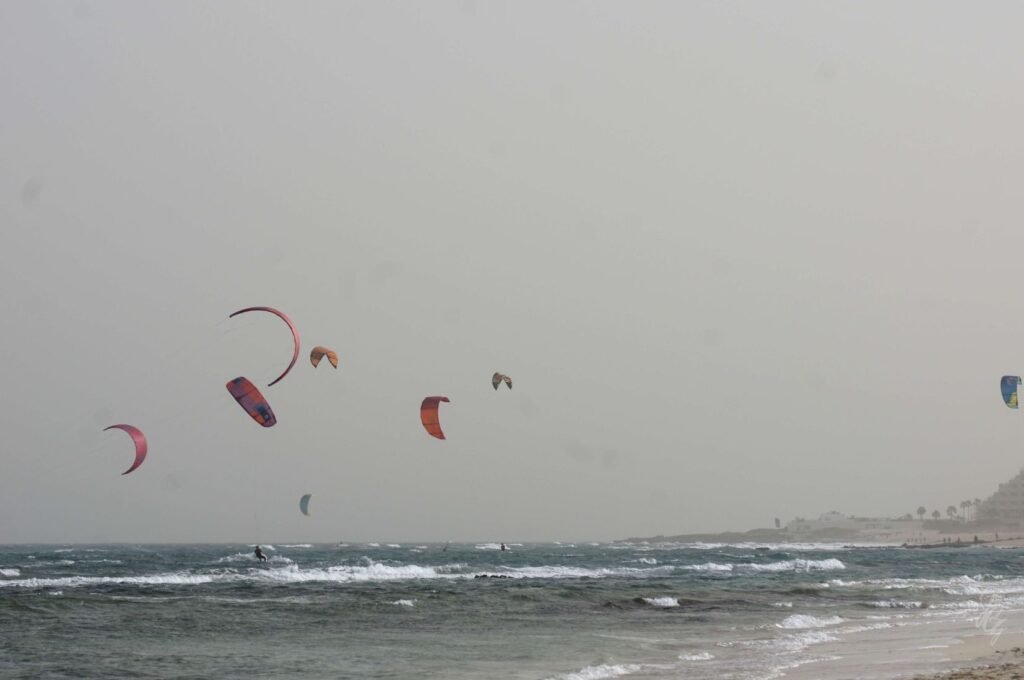 Kite surfers in Corralejo