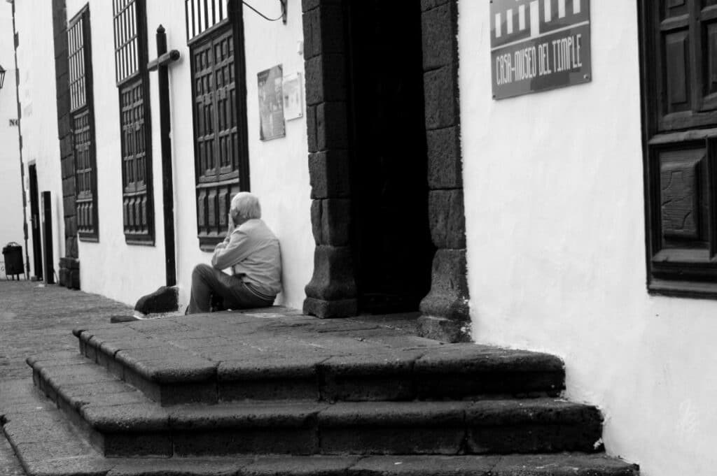 In front of the town hall in Teguise, Lanzarote