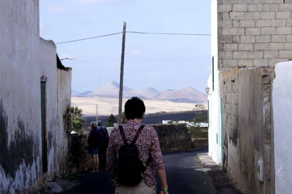 View from Teguise over the landscape in Lanzarote
