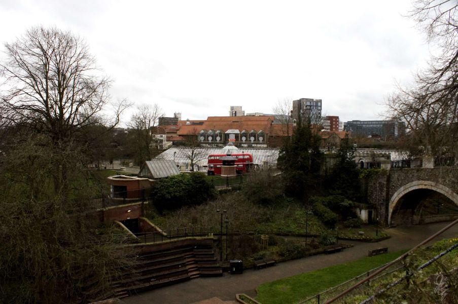 On the grounds around Norwich Castle