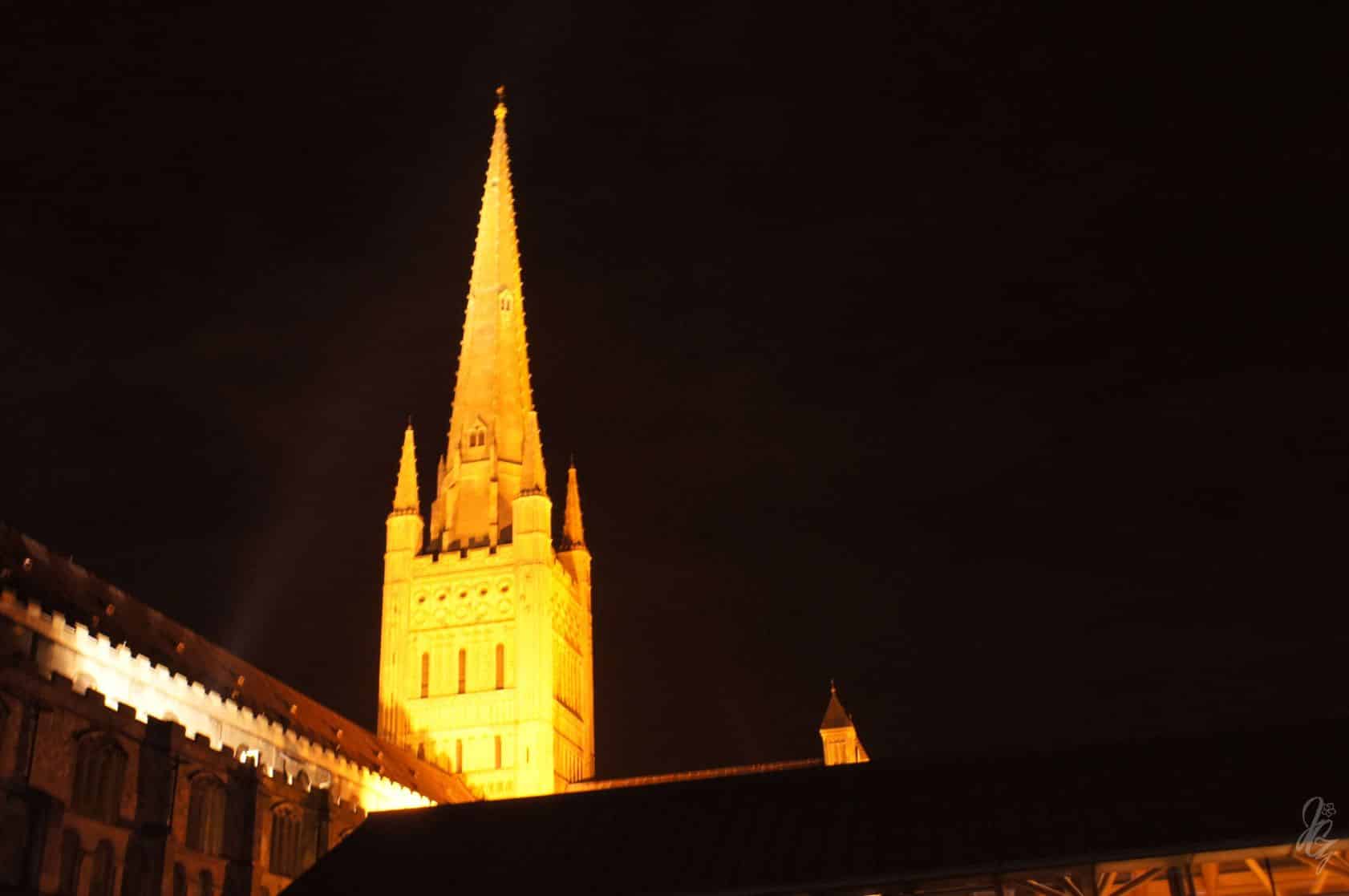 Norwich Cathedral at Night