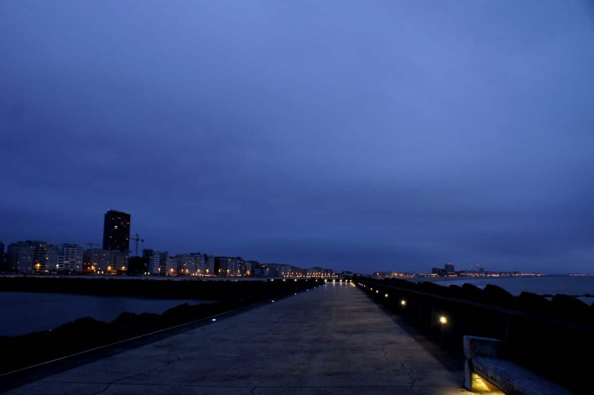 View along the groyne in Ostend