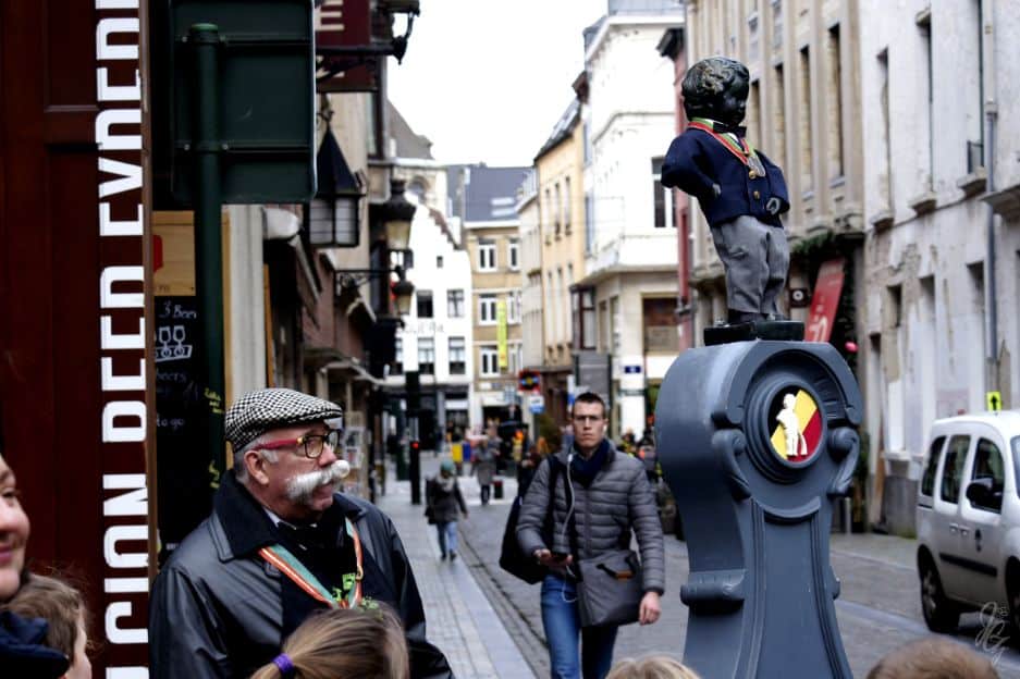 Manneken Pis during the dressing ceremony in Brussels
