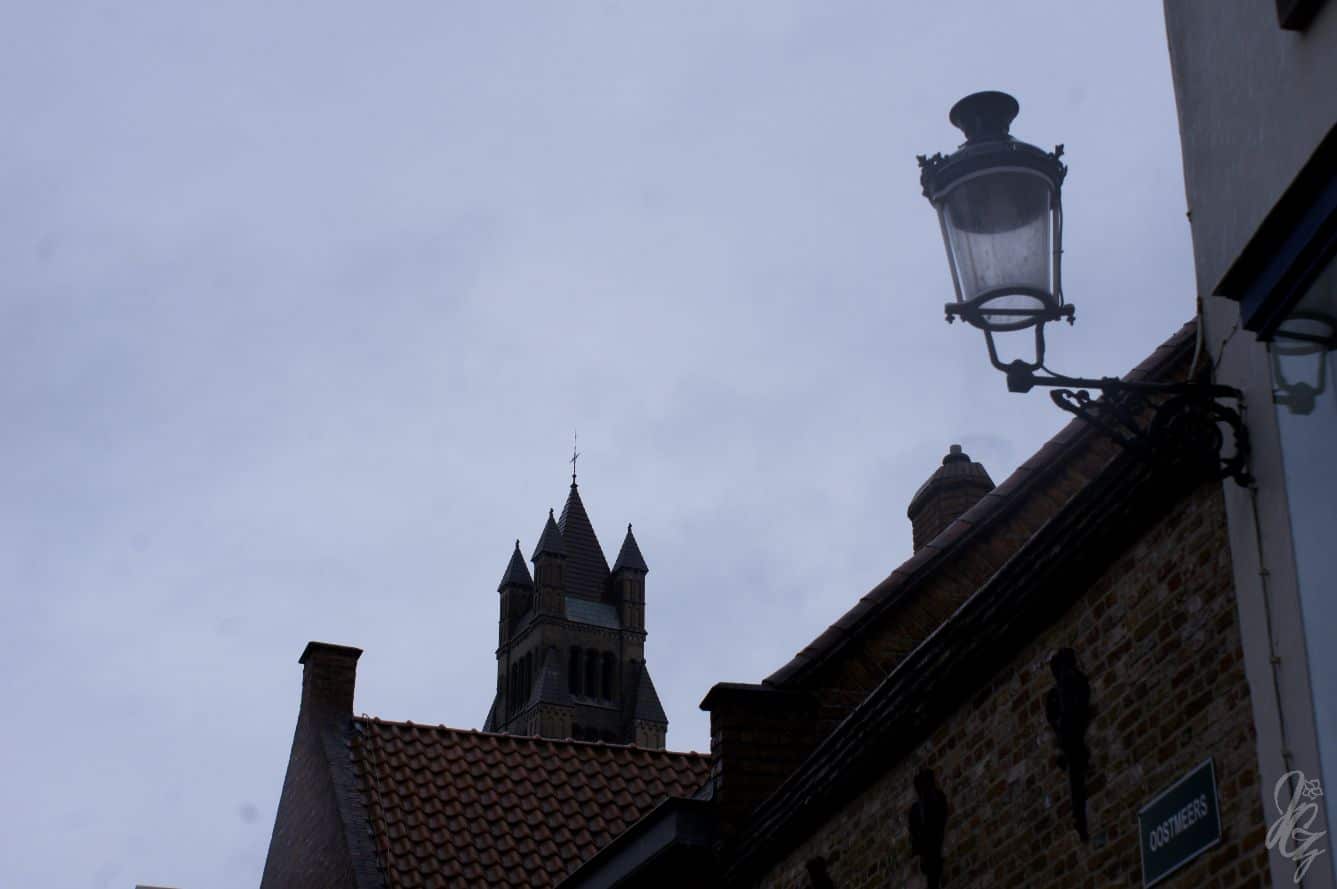 Looking up in Bruges.